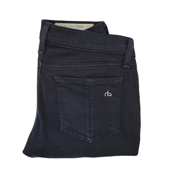 Rag & Bone Skinny Black Low Waist JEANS - Size 24 - Picture 9 of 12